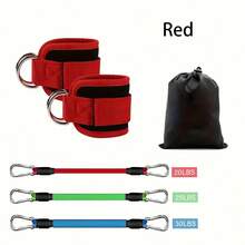 Ankle Resistance Bands Set With Adjustable Straps For Strength Training, Leg And Butt Exercises, Glute Training, Keeping In Perfect Shape, Yoga Pull Bands - Mesh Carrying Bag Included - Multicolor - View 9