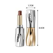 NOVO Lápiz labial con acabado satinado, a prueba de agua, sudor y transferencia que no mancha las tazas. Proporciona un color rico, ilumina el cutis sin sentirse pesado. Adecuado para uso diario, fiestas, ir al trabajo, estudiantes y looks sin maquillaje.