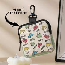 1 个定制钱包耳机包，独特设计（照片、风景、插图、姓名）拉链钱包、口袋、钱包、杂项储物袋、时尚现代旅行、生日礼物、周年纪念情人节、情人节、女士礼品袋、教师礼物店返校 - 彩色 - 查看 2