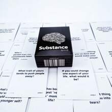 90 张发人深省的卡片 - 深度对话启动器，简约的大脑设计 - 兼容 2-6 名玩家 - 非常适合约会之夜、游戏之夜，是送给情侣的完美礼物， - 黑色 - 查看 3