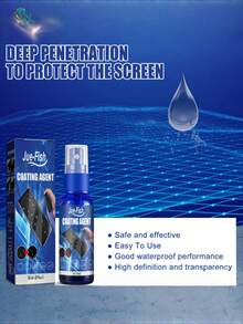 1套屏幕镀膜剂，手机屏幕清洁液，防刮擦，防指纹，疏水，疏油镀膜液，配清洁布 - 彩色 - 查看 4