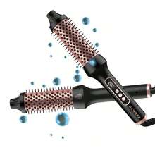 Thermal Brush Blowout, 1.5 Inch Heated Round Brush, Heated Curling Brush For Curls & Volume, Negative Ion, Two Settings, Rose Gold,Gifts For Men Women Gift Ideas Unique Gifts Top Cool Gifts Gifts For Her Gift Sets