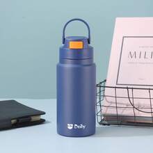 Large Capacity Straw Insulated Water Bottle, High-Quality Stainless Steel Vacuum Flask, Suitable For Sports, Outdoor, Car Use, Portable For Men & Women