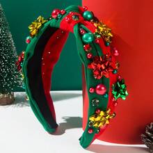 1PC Headband  Plastic Flower Accessories Pearl Headband Simple Holiday Hair Accessories Fashion Party Daily Casual Home Use Family And Friends - 紅色 - 查看 10