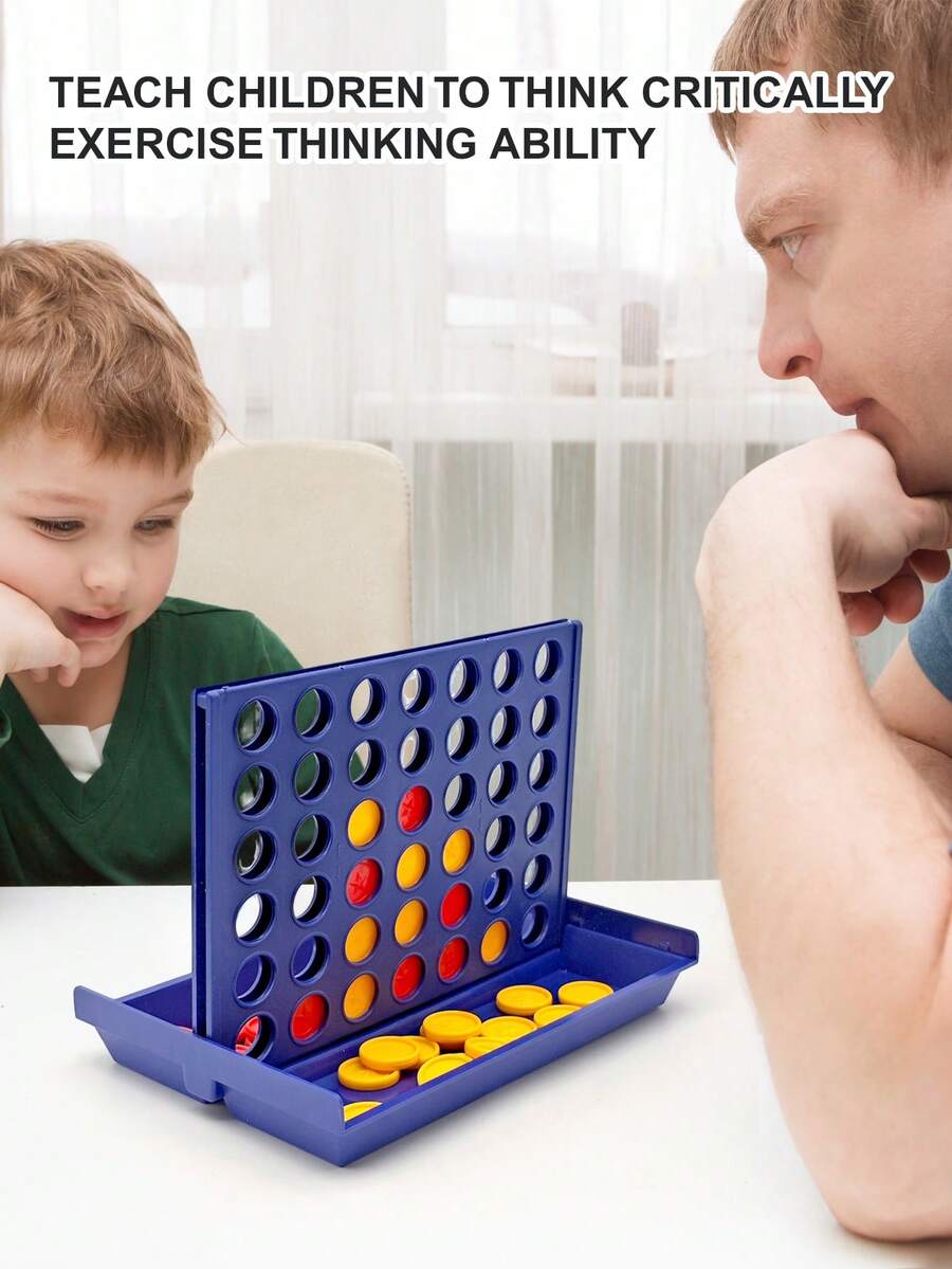 3D Connect Four Game - Vertical 4 In A Row Strategy Board Game For Family, Kids & Adults (Brain Teaser Gift),Perfect For Halloween, Christmas, Mother's Day, Back-To-School Season, Thanksgiving
