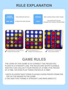 3D Connect Four Game - Vertical 4 In A Row Strategy Board Game For Family, Kids & Adults (Brain Teaser Gift),Perfect For Halloween, Christmas, Mother's Day, Back-To-School Season, Thanksgiving - Multicolor - View 7