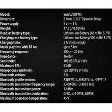 Original JBL Wave 200TWS Fones de ouvido intra-auriculares sem fio JBL Deep Bass Sound Bluetooth 5.0 W200TWS True Wireless TWS Sports Fones de ouvido JBL