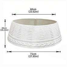 1 Peça Saia de Árvore de Natal de 24/36/48 Polegadas, Luxuosa e Retrô em Bordô Tricotada - Almofada de Chão Macia e Firme, Charme Rústico Elegante para Exterior - Ideal para Decoração Festiva Familiar e Atmosfera Festiva, Melhor Decoração de Casa, Decorações de Natal, Decoração de Quarto de Inverno