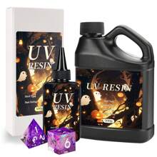 100/200/500g UV 树脂 - 用于珠宝制作的快速固化环氧树脂，不黄变透明树脂，包括泵分配器 - 适合初学者 DIY 珠宝制作零件和配件