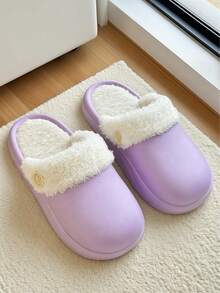 New Men's EVA Warm Slippers In Autumn And Winter, The Shell Is Made Of EVA Material, Which Is Light And Comfortable, Wear-Resistant And Non-Slip, Toe Protection In Closed Toe, Velvet Inside, Warm And Cold-Proof, Long-Term Wear Is Not Tiring Or Stuffy, And It Is Not Easy To Crack And Deform.