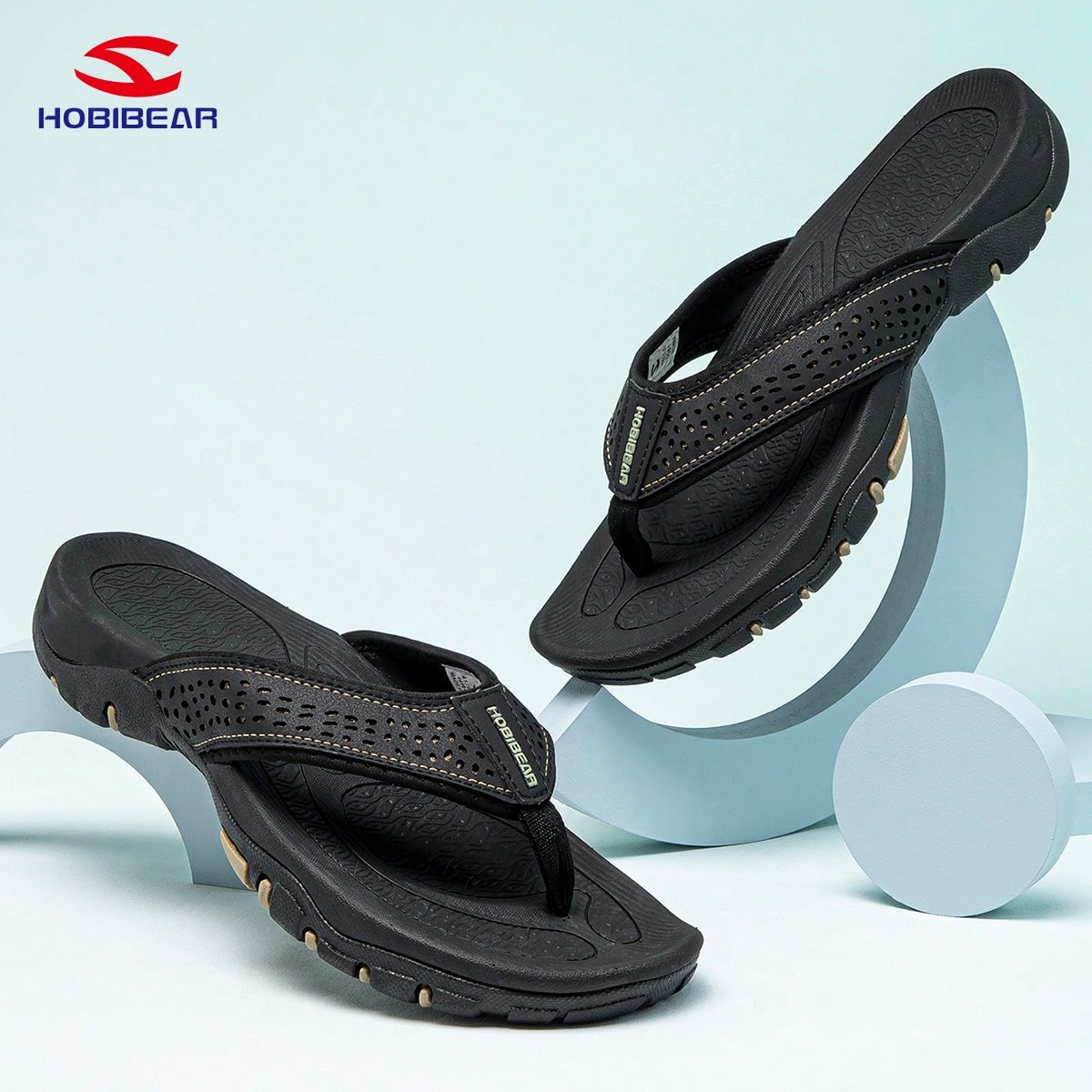 Par de chanclas ligeras y transpirables para hombre para uso casual en interiores, sandalias para exteriores en verano
