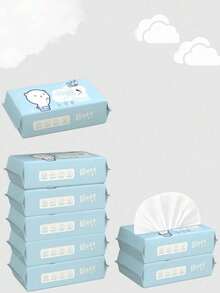 256pcs/32packs Mini Portable Hand & Mouth Cleaning Wet Wipes