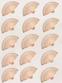 1/5/10/15pcs Stylish Wooden Folding Fan, Boho Style Hollow Carved Wooden Fan, Handheld Fan For Photo Props, Bamboo, Lightweight And Portable - Gift For Women's Graduation Gift And Home Decoration Accessories.Style (Color) Random Shipment