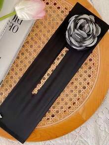 1个花朵水钻发夹，优雅蝴蝶发型配饰，方便日常卷发和编发，适合女性（花瓣和水钻数量随机），美发套装，美发工具套装，家居美容女性配饰礼品，美发工具发饰 - 彩色 - 查看 7