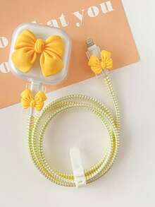 5pcs UK Plug Apple 20W Charger Protective Case Set, Compatible With Apple Foldable 3-Pin Charger Head, 15/16 Data Cable Nan Charger Protector Charger Case Phone Accessories