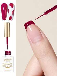 15 مل طلاء أظافر جل، جل آي لاينر للأظافر، طقم/زجاجة طلاء أظافر فردية - 9 ألوان. ألوان جل آي لاينر طلاء الأظافر - أحمر، أسود، أبيض، وردي، عاري، بنفسجي، قرمزي، أخضر، أزرق داكن. طلاء أظافر جل قابل للتقشير بفرشاة أظافر رفيعة مدمجة. معبأ في زجاجات. هدية للنساء