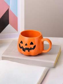 1 cană ceramică de Halloween, potrivită pentru bucătăria de acasă, restaurant, sufragerie, cadou, cană de cafea, cană de apă, cană de ceai, cană pentru băuturi reci, cană, cană izolată, potrivită pentru ceai, cafea, lapte, suc de fructe, nuntă, petrecere, cadou, ziua de naștere