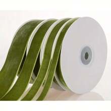 1 قطعة شريط ملون غير مرن بطول 4.57 متر أحادي الجانب، شريط مخمل ساتان، شريط مخمل ساتان، عقدة الفراشة DIY للملابس (باستثناء لفة الأنبوب الورقي، قد يختلف الطول قليلاً بسبب القياس اليدوي)