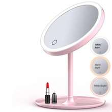 Adjustable LED Makeup Mirror, Smart 3-Color Lighting, Brightness Adjustable, One-Touch USB Charging, 180° Rotating High-Definition Tabletop Mirror, Detachable & Portable Tray, Travel Electronic Cosmetic Mirror, Suitable For Bedroom, Bathroom, Bedside Table, Dorm, Great Gift For Mother's Day, Birthday, Women, Create Beautiful Makeup - Multicolor - View 17
