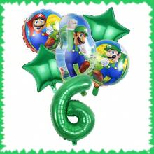 超级马里奥生日派对套装 - 18英寸铝箔气球和32英寸数码气球。生日派对装饰、家居装饰背景、完美生日派对装饰、生日墙面装饰、摄影工作室装饰用品。 - 彩色 - 查看 10