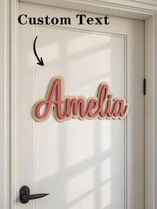 可定制个性化木质门牌、公寓门牌、壁挂式门牌、卧室门牌、装饰性木质和亚克力门牌，以及简约风格的房屋标牌，适合作为乔迁、周年纪念、生日、毕业、情人节、新生儿派对、洗礼、婚礼礼物，以及圣诞节、万圣节、感恩节等节日的家居装饰，也可用于客厅装饰。 - 彩色 - 查看 5