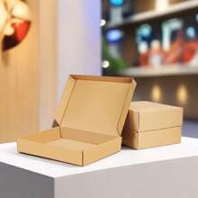 20 个重型扁平纸板箱 - 5.9 英寸 X 5.9 英寸 X 2 英寸运输箱，棕色瓦楞纸箱，邮寄箱适用于小型企业包装、邮寄、运输、派对礼品、节日包装、工艺品储存，简约设计，坚固的结构，用于包装万圣节和圣诞节礼物 - 彩色 - 查看 6