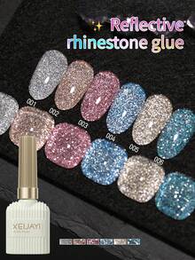 XEIJAYI 1Pc 15ml Reflective Disco Diamonds Gel Nail Polish With The Holographic Glitter Diamond Collection Gel Nail Polish Perfect For Manicure DIY