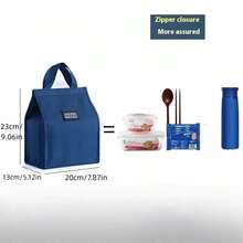 Insulated Lunch Bag - Portable Bento Box, Made Of Thick Oxford Cloth, Reusable Thermal Container, Suitable For Outdoor, School And Work, Non-Food Contact - Multicolor - View 3