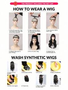 Black Straight Hair Hoop Wig, Women's Long Soft Heat-Resistant Synthetic Fiber Hoop Wig, Suitable For Daily Wear And Parties - Black - View 7