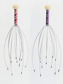 1/2 piezas Masajeador de cabeza de 12 dedos, masajeador de cuero cabelludo, rascador de masaje de cuero cabelludo, estimulación del cabello y alivio del estrés corporal, cabello, herramientas para el cabello, cuidado del cabello, escuela, vuelta al colegio, viaje, artículos esenciales de viaje, artículos esenciales para el hogar, spa, herramienta de masaje, masaje, masajeador, spa - Multicolor - Ver 16