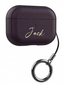 [Personalizowane] Spersonalizowane, luksusowe etui z imieniem i nazwiskiem, kompatybilne z etui na słuchawki TPU 1 2 3 4 Pro 2 Pro 3 z wzorem liczi