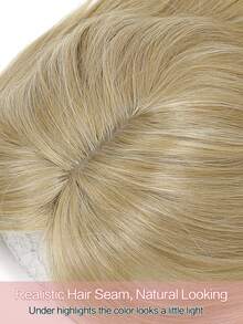 14Inch 18Inch Hair Topper Golden Blonde Hair Toppers For Women Toppers Hair Pieces For Women Hairpieces For Thinning Hair Synthetic Hair Toppers For Women Daily Wear