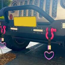 YITUMU [Anello colorato da tirare a mano] Anello di colorato da tirare a mano per auto, anello di avvertimento appeso al paraurti posteriore dell'auto, anello a forma di mano a cuore da tirare a mano