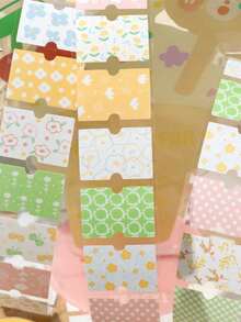 2米/卷闪光花卉和纸胶带，创意美学贴纸，DIY装饰拼贴工艺用品，节日礼物，个性化剪贴簿学校文具剪贴簿用品趣味贴纸剪贴簿用品Kindle - 黃色 - 查看 2