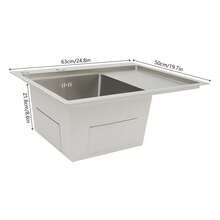 YUNRUX Kitchen Sinks - Silver - View 2