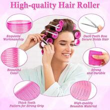 28pcs No-Heat Self-Grip Curling Rollers, 18 Roller Accessories + 10 Hair Clips; 24pcs No-Heat Self-Grip Curling Rollers, Suitable For Long And Short Hair, No Heat Curling Roller Accessories, No-Heat Curling Rollers, Hair Styling Tools And Accessories; Curling Wand, Suitable For Short, Medium And Long Hair, Different Hair Volumes And Textures, Suitable For Salons, Beauty Travel Essentials, Back To School, Travel Vacation Essentials, Women Hair Accessories.