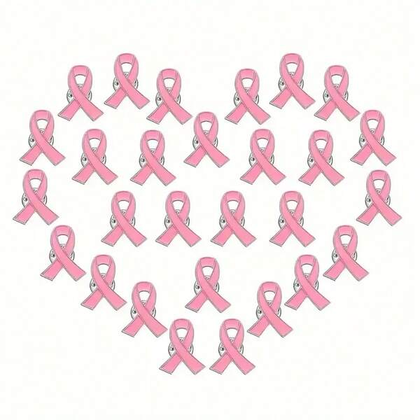 2/5/10/20 件乳腺癌宣传粉红丝带胸针服装装饰女士礼物