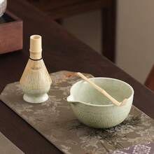 Juego de té Matcha de 5 piezas de cerámica, incluye herramientas de preparación de pasteles/Matcha, tazón de Matcha, batidor de Matcha, taza de Matcha, revolvedor, cuchara de té, juego de tazón de té, ideal para preparar postres y bebidas de té, caja de regalo con estilo japonés, juego de herramientas de batido de Matcha de la dinastía Song