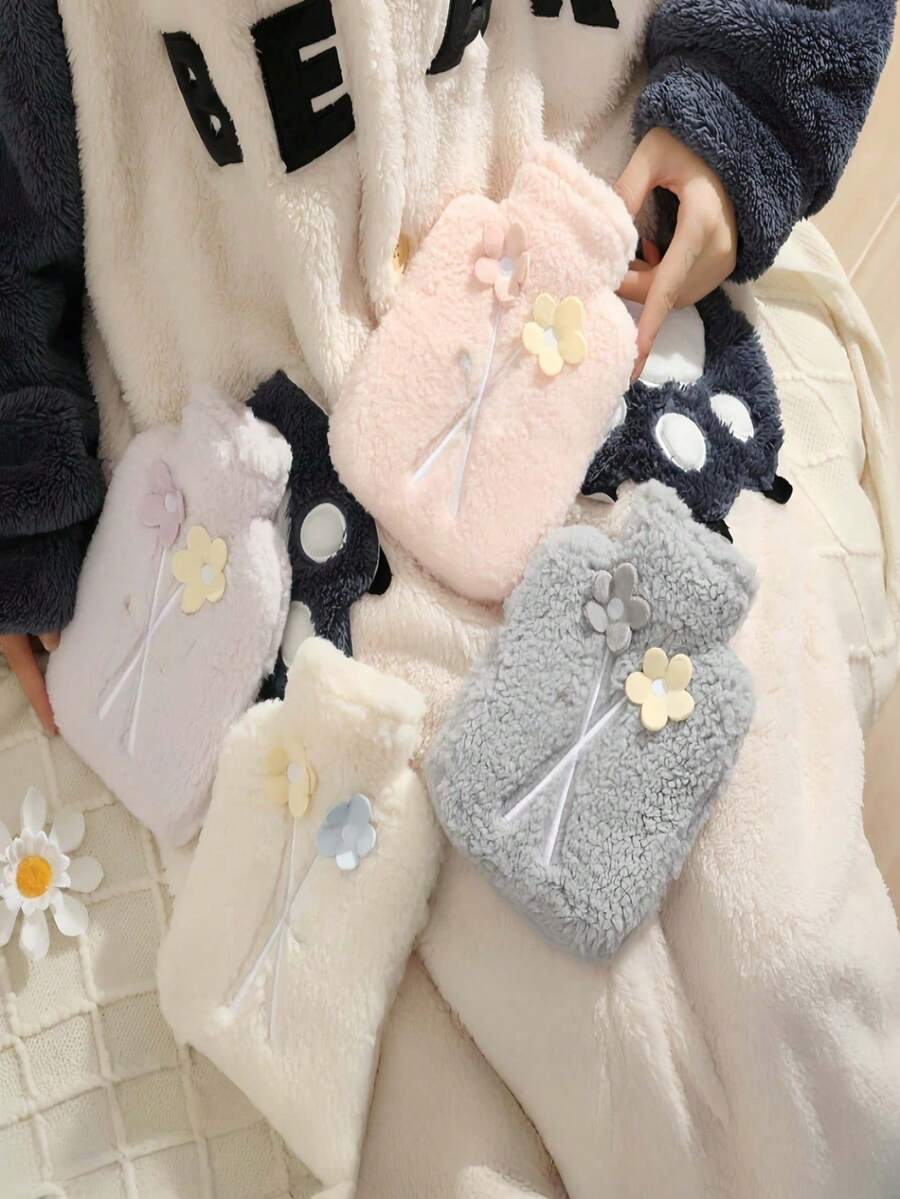 1pc New Cute Plush Hand Warmer Hot Water Bottle, Thick Anti-Explosion PVC, Washable, Keeps Warm & Cold, Warms Belly & Hands, Convenient Plush Hand Insert
