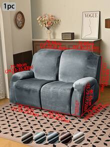 1件银狐绒沙发套，防尘沙发套，经典简约设计，可水洗，四季皆宜，适用于办公室、客厅、卧室装饰 - 彩色 - 查看 10