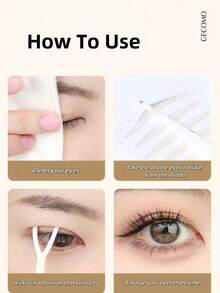 OEIEZ 无胶隐形双眼皮贴，2025新款眼皮贴，适合内双，防水隐形双眼皮贴，天然纤维蕾丝眼皮提拉条，打造自然妆容（S+M+L），化妆，便宜，房间装饰，梳妆台，旅行，卧室，化妆配件，便宜，圣诞礼物，化妆，化妆工具，便宜货，礼物，女士礼物，圣诞礼物，赠品，旅行，便宜货，旅行必备 - 彩色 - 查看 3