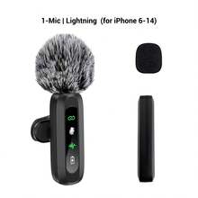 HITOZON Professional Wireless Lavalier Microphone For Smartphone,Wireless Microphone Plug-Play,Lapel Mic For Video Recording,Teaching, Interviews,Podcast,Cordless Omnidirectional Condenser Recording Mic For Vlog