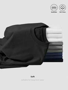 Double-Sided Printing / Double-Sided Print Pattern Y2K Boyfriend-Style T-Shirt  ,Casual Fit Round Neck ,Graphic Short Sleeve T-Shirt Graphic Tees Women Tops,Women's Shirt Tee 1 Pcs 180g Heavy Cotton T Shirt - màu đen - Xem 5