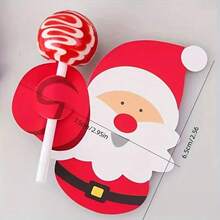 10/20/50/100 piezas Tarjetas de papel con decoraciones de Papá Noel, pingüino y piruleta para empaquetar regalos de caramelos navideños, artículos pequeños únicos, suministros estéticos lindos, pequeños artilugios geniales, artículos inusuales, la mejor opción navideña, decoraciones navideñas, pijamas navideños, regalos navideños, decoración navideña