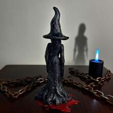 1 Peça, Estátua de Bruxa Negra Medieval, Adequada para Decoração Interna e Externa, Perfeita para Halloween, Dia dos Mortos ou Salas de Tema Gótico, Decoração Criativa de Quarto, Adereços de Filmagem de Feriados e Ideias de Presente, Peças de Decoração Temática | Estética de Estilo Gótico | Design Meticuloso, Decoração de Halloween