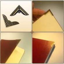 80PCS Book Corner Protectors Metal,Retro Book Corner Protectors,4 Colors,Used For Corner Protectors Decoration Of Scrapbook, Photo Album, Notebook, Folder (With Storage Box)