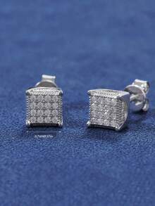 CVNANA 2pcs Minimalist Geometric Stud Earrings, Gift For Men Holiday Party - 6339 - View 7