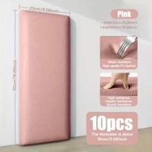 5/10pcs Soft Cushion Headboard, Wall-Mounted And Peel-Off Ready-To-Attach Headboard, Background Wall Decorative Board, Soundproof DIY Wall Board, Modern Bedroom Design Wall Board,3D Wall Board