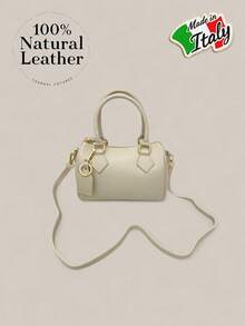 New High-Quality Versatile Women's Shoulder Bag (2025). This Elegant And Unique Small Square Bag Made Of Genuine Leather Features A Long, Detachable Strap For Shoulder Or Crossbody Wear. This Small Designer Bag, Crafted From Premium Cowhide Leather, Is A Symbol Of Sophistication And Elegance. - Beige - View 1