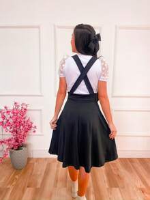 Round Jumpsuit Suspenders Gode Midi Women's Fashion Evangelical Congress Festivity Midi - 黑色 - 查看 3